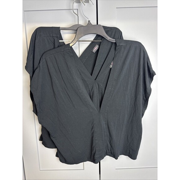 2 Cosabella Talco Double V Crop Top Womens XL Black pajama top loungewear - Picture 4 of 11